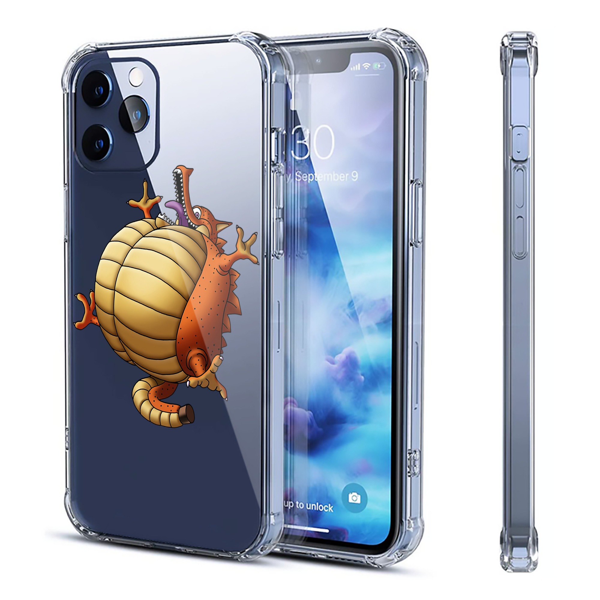 （画像用） ドラゴンクエスト Doragon Kuesuto Dragon Quest 【iPhone 12シリーズ対応】透明スマホケース（クリアソフトケース）